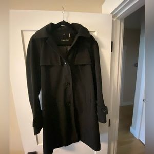 Calvin Klein Rain Coat/Dress Coat Black Size S/P